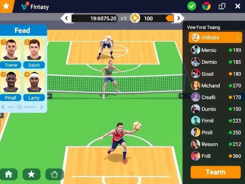 Volleyball Fantasy strategy guide showing team formation